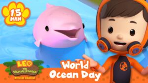 It's World Ocean Day! Let's Celebrate with Pink Dolphins! Leo the Wildlife Ranger | Animal Cartoons - Kids TV Series, Kingdom Kids Zone - Leo the Wildlife Ranger - Official Channel