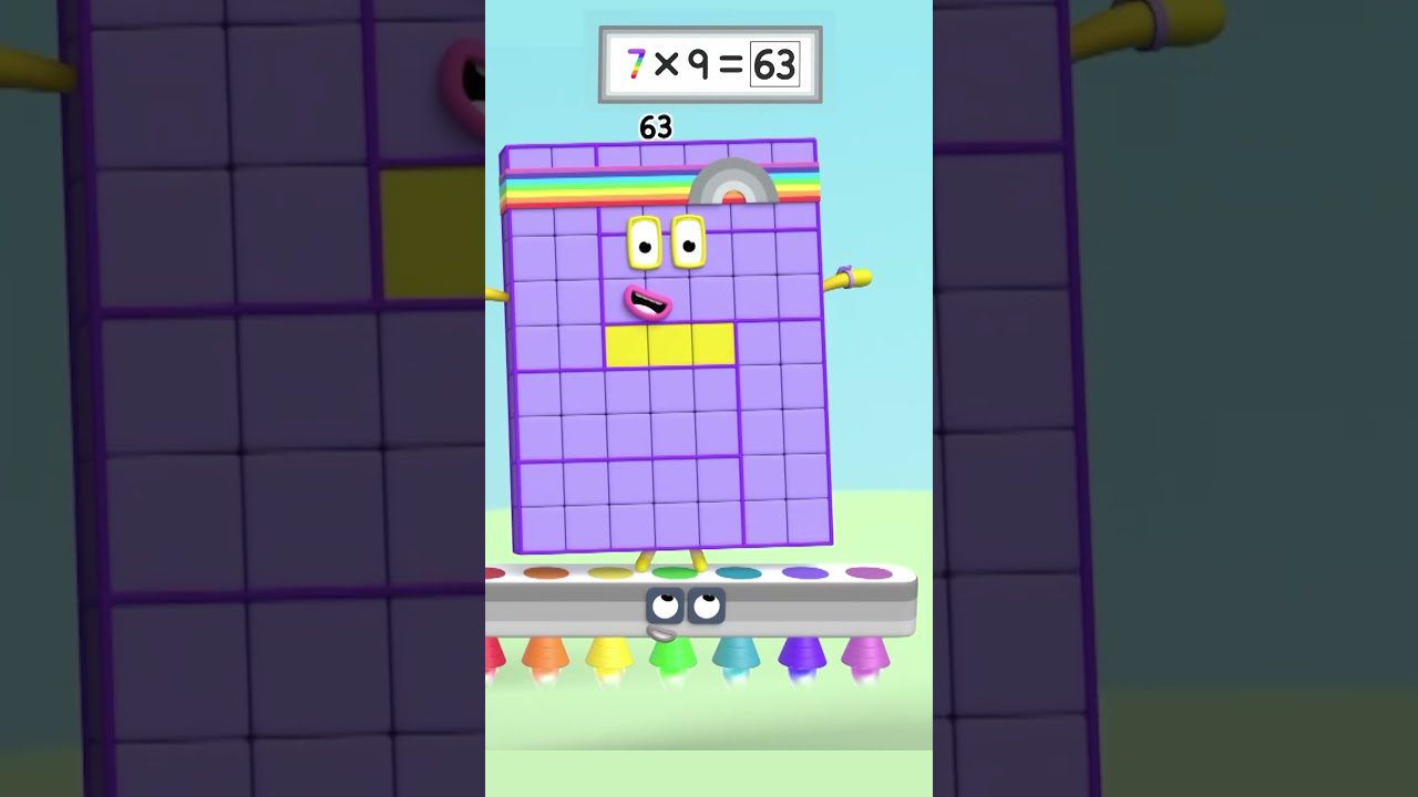 Quick Math – The 9 Times Tables | Learn to Count for Kids | Number Cartoon | Numberblocks - Kingdom Kids Zone, Little Learners, Shorts - Numberblocks