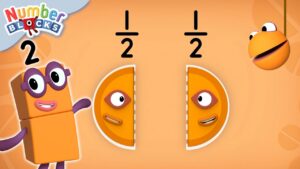 My First Fractions | Learn to Count for Kids Compilation | Number Cartoon | Numberblocks - Kingdom Kids Zone, Little Learners - Numberblocks