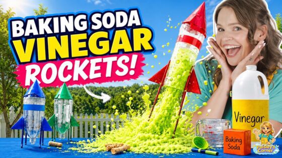 Silly Miss Lily and Paisley Make Baking Soda & Vinegar Rockets for Kids! Fun Science Videos for Kids - Kingdom Kids Zone, Little Learners, Shows - Paisley's Corner - Educational Videos for Kids