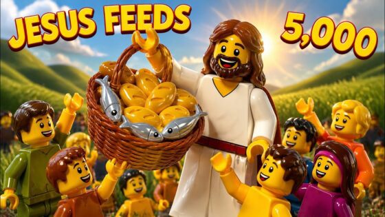 How did Jesus feed 5,000 people with only 5 loaves and 2 fish? Lego Bible Stories Animated Movie - Bible Stories, Kingdom Kids Zone - LEGO Bible Adventures
