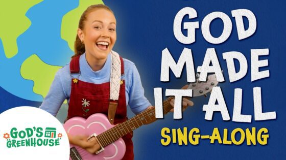 GOD Made Everything! (Cute Days of Creation Song) 🌎 Toddler Christian Learning & Bible Songs - Kingdom Kids Zone, Sing With Me - God's Greenhouse | Bible Songs for Kids (by Minno)
