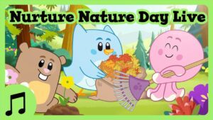 Nuture Nature Day Live Sing-Along Song 🌱🎵 Luna Chip & Inkie 🌲 Fun Songs for Kids - Kids (0-5), Kingdom Kids Zone - Luna, Chip & Inkie