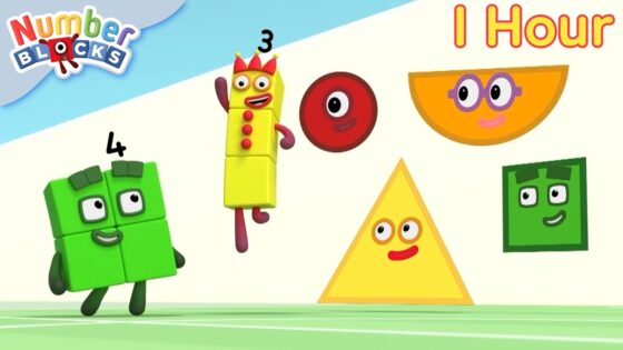 Learn Shapes in Flatland | Learn to Count for Kids Compilation | Number Cartoon | Numberblocks - Kingdom Kids Zone, Little Learners - Numberblocks