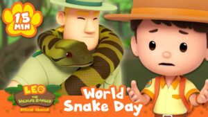 WORLD SNAKE DAY WITH GREEN ANACONDAS! | Leo the Wildlife Ranger | Learning Animal Cartoons - Kids TV Series, Kingdom Kids Zone - Leo the Wildlife Ranger - Official Channel