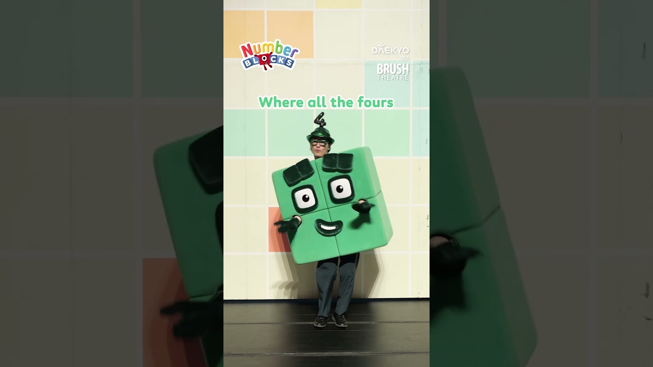 The Fours are on the Floor! | The Numberblocks Live Stage Show Korea! - Kingdom Kids Zone, Little Learners, Shorts - Numberblocks
