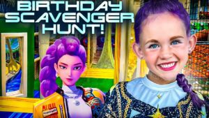 KPOP Demon Hunters BIRTHDAY SCAVENGER HUNT! Huge Indoor Playground Treasure Hunt 🎁 Happy 6th Aurie! - Kingdom Kids Zone, Little Learners - Happy Hubbard’s - Educational Videos for Kids