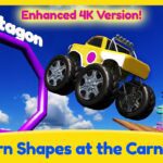 Learn Shapes with Monster Trucks and Carnival Game for Kids | Enhanced Version - Kingdom Kids Zone, Little Learners - Brain Candy TV