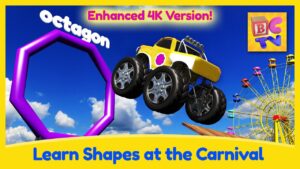 Learn Shapes with Monster Trucks and Carnival Game for Kids | Enhanced Version - Kingdom Kids Zone, Little Learners - Brain Candy TV