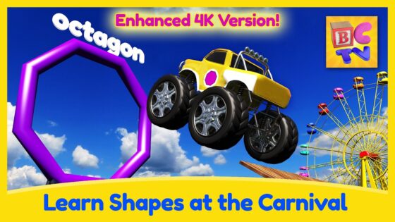 Learn Shapes with Monster Trucks and Carnival Game for Kids | Enhanced Version - Kingdom Kids Zone, Little Learners - Brain Candy TV