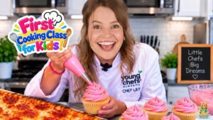 First Cooking Class for Kids with Silly Miss Lily! 🍕🧁 Make Pizza & Cupcakes | Fun Kids Video - Kingdom Kids Zone, Little Learners, Shows - Paisley's Corner - Educational Videos for Kids