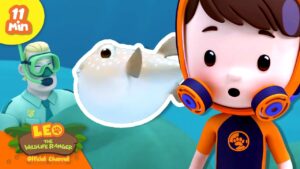 This pufferfish can make itself look bigger! | Leo the Wildlife Ranger | Learning Animal Cartoons - Kingdom Kids Zone, Shows - Leo the Wildlife Ranger - Official Channel