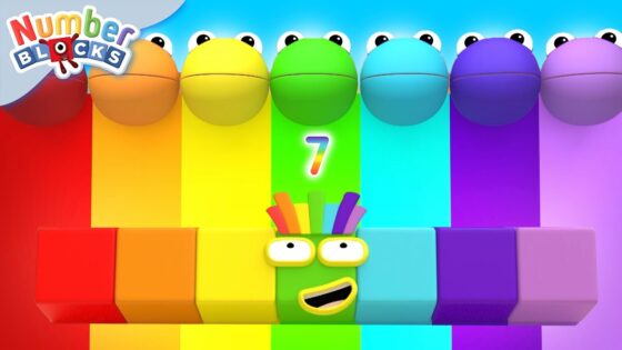 Let's Do Some Rainbow Counting with Numberblock 7 | Learn to Count | Number Cartoon | Numberblocks - Kingdom Kids Zone, Little Learners - Numberblocks