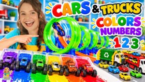 Learn Colors & Numbers with Cars and Trucks with Silly Miss Lily | Counting, Racing & STEM for Kids - Kingdom Kids Zone, Little Learners, Shows - Paisley's Corner - Educational Videos for Kids