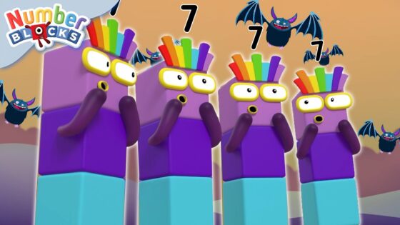 The Spooky Sevens! | Halloween Math for Kids Compilation | Numberblocks - Kingdom Kids Zone, Little Learners - Numberblocks