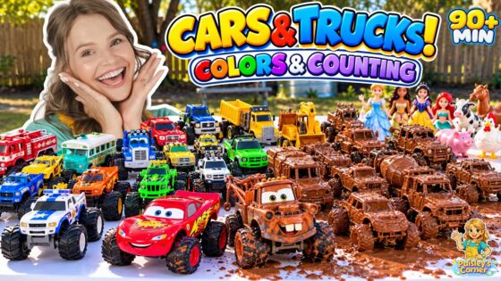 Silly Miss Lily Learns with Toy Cars & Trucks! Colors, Counting & Toddler Learning | Videos for Kids - Kingdom Kids Zone, Little Learners, Shows - Paisley's Corner - Educational Videos for Kids