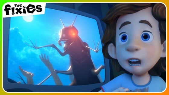 Tom Thomas Watches a Scary Movie | The Fixies Halloween | Educational Cartoons For Kids - Kingdom Kids Zone, Little Learners - The Fixies