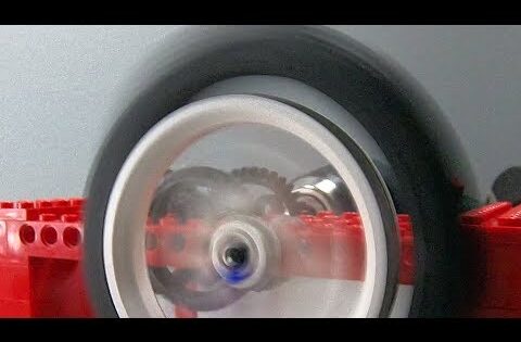 Lego wheel spinning